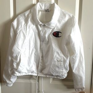 Women’s Champion white windbreaker size medium